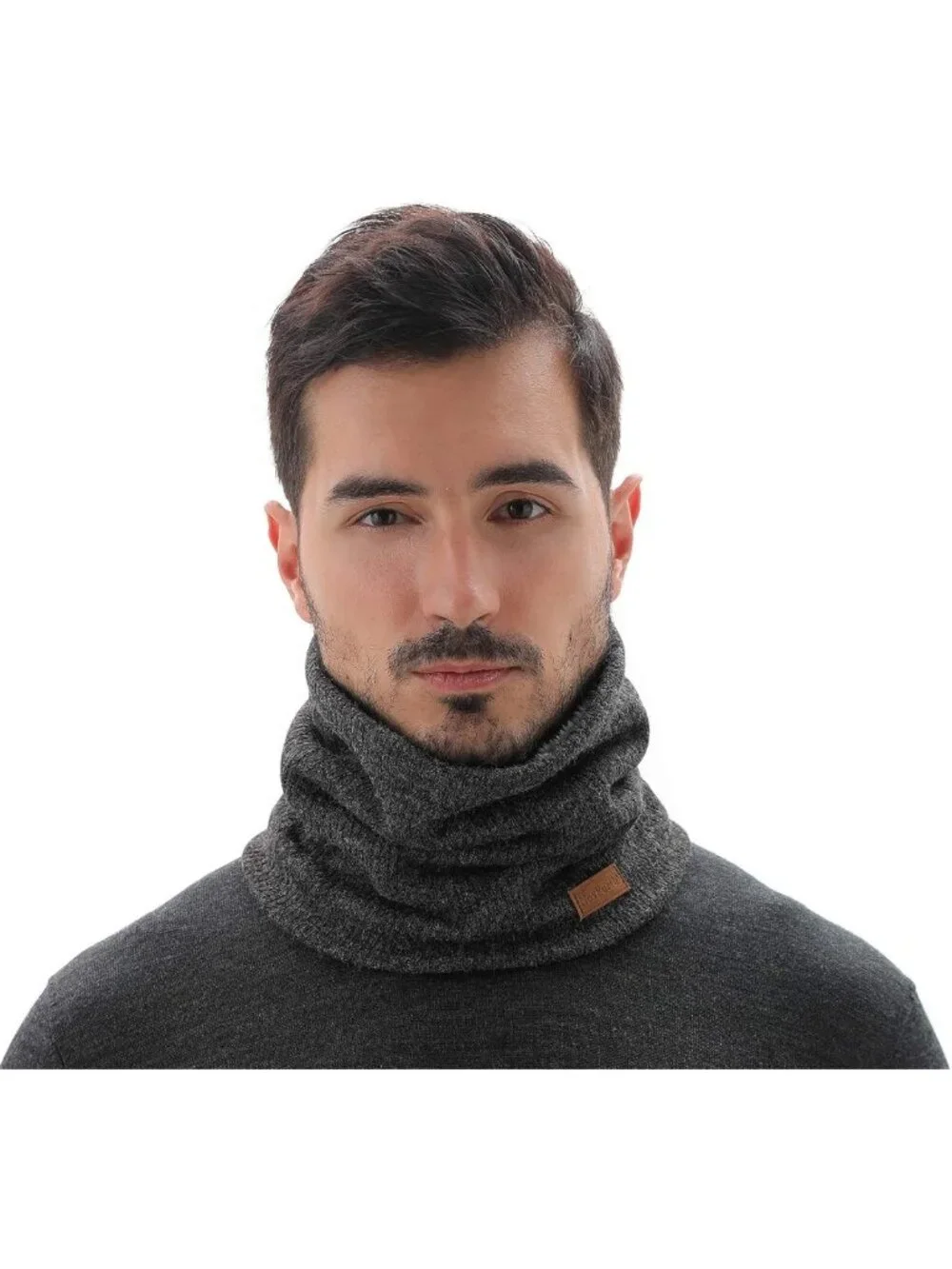 Winter Neck Warmer Gaiter Scarf for Men & Women, Fleece Face Mask, Windproof